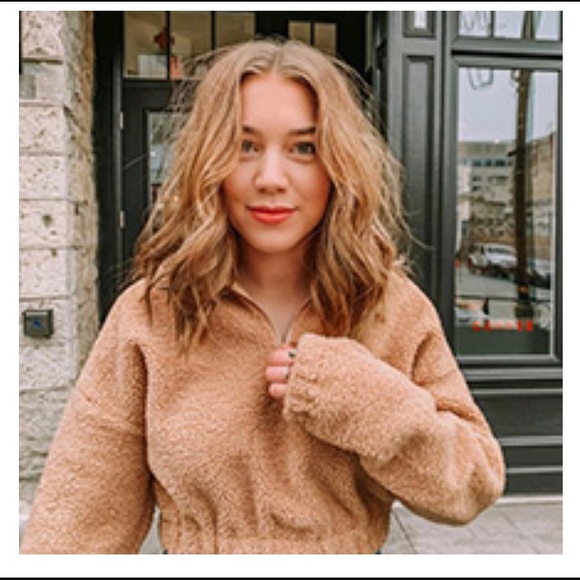 ZAFUL Plaid Half Zip Sherpa Pullover, size M - Picture 5 of 6